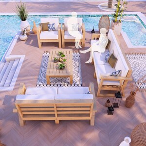 DIY Wooden Patio Furniture Plans, Outdoor Seating Set (PDF) - Etsy