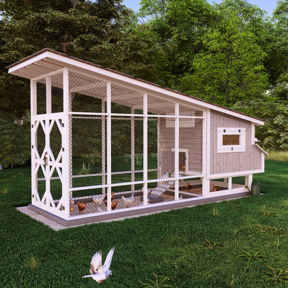 Detailed Chicken Coop Instructions, Wood DIY , Expertly Crafted Plans, Perfect for Keeping 16 Chickens Professional 3D Chicken Coop Plans