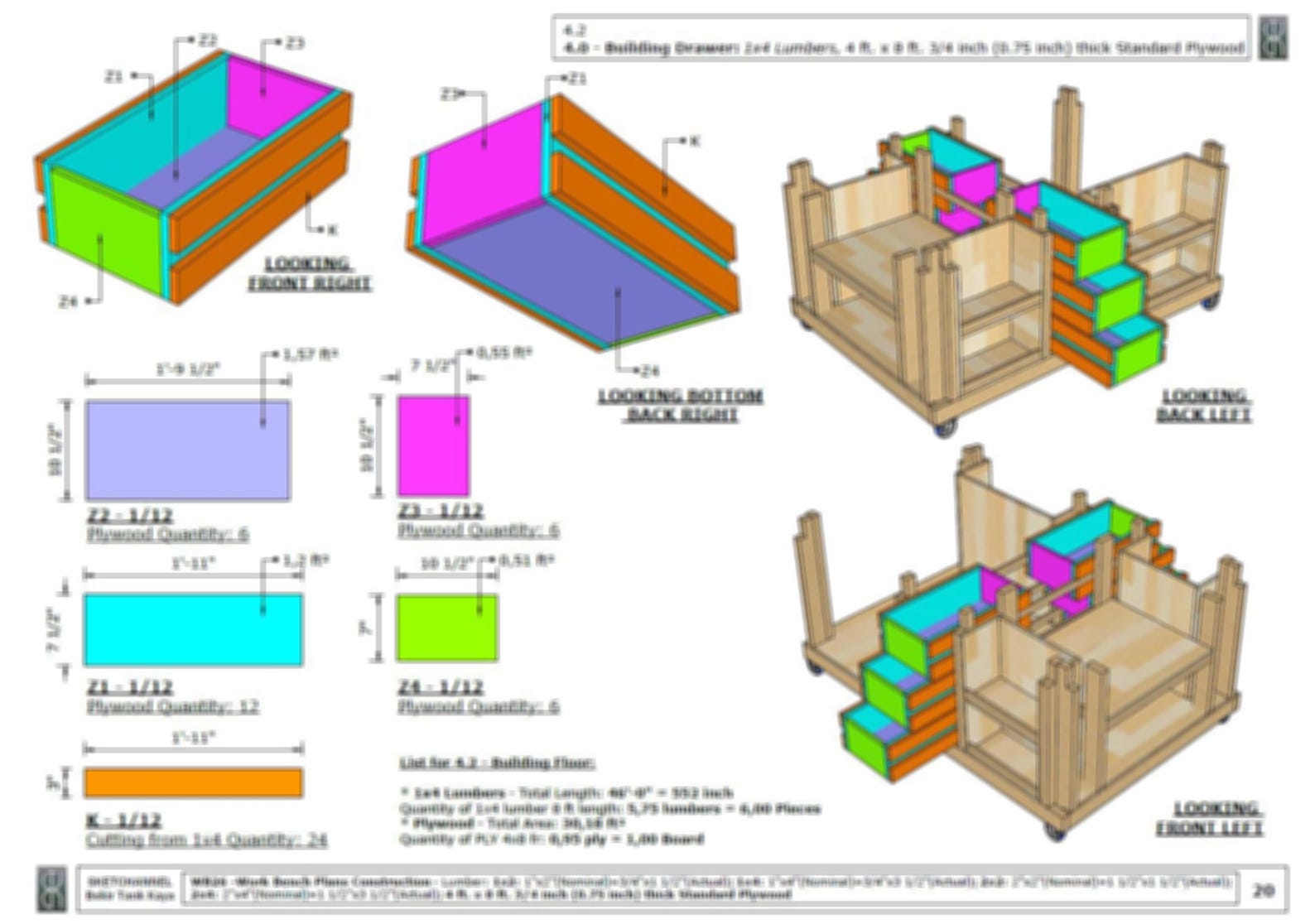 4x6 Ft DIY Flip-top Workbench Plans, Multipurpose Compact Table Saw ...