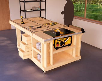4 x 6フィートのDIYフリップトップワークベンチプラン、多目的