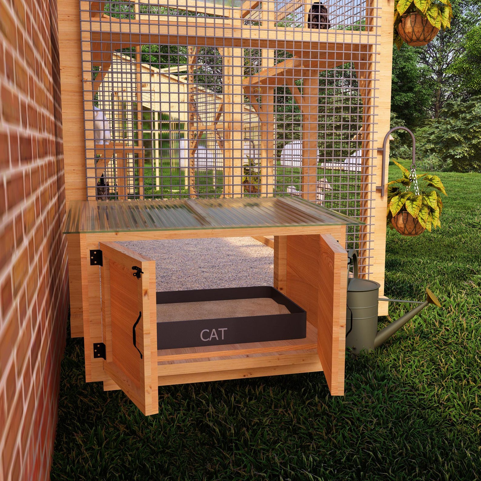 DIY Outdoor Cat Enclosure Bundle Plans, Modular Catio 5x10 With Tunnel ...