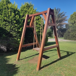 Children&#39;s Wooden Swing Blueprint DIY Playground Swing Plans DIY  Guide Jute Rope Porch Swing Plans - Step-by-Step Woodworking Instructions