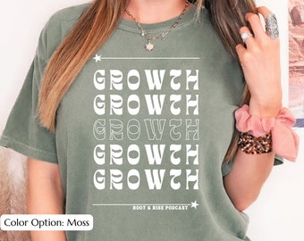 GROWTH | houseplant shirt, mental health growth crewneck shirt, mom shirt,mom outfit, lake shirt mental health, indigenous mental health