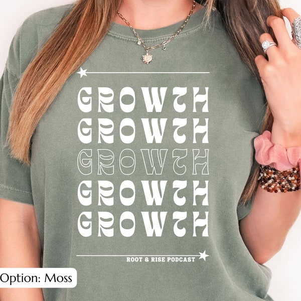 GROWTH | houseplant shirt, mental health growth crewneck shirt, mom shirt,mom outfit, lake shirt mental health, indigenous mental health