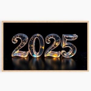 2025, New Year, Samsung Frame TV Art, TV Frame Art, Home Decor, Digital Download