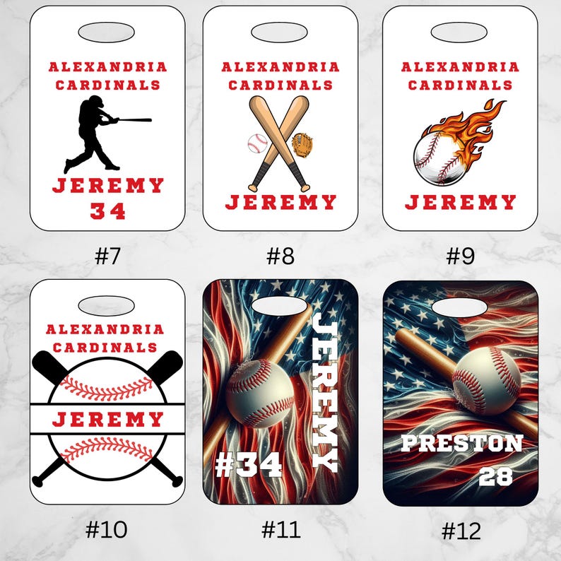 Personalized Baseball Bag Tag | Custom Bat Bag Tag | Team Gift for ...