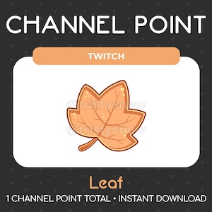 1 süßer Ahornblatt Channel Point/Emote für Twitch, Youtube, Discord, Stream / Instant Download