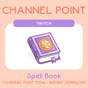 1 süße lila Hexe Zauberbuch Channel Point/Emote für Twitch, Youtube, Discord, Stream / Instant Download