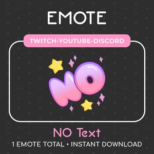 1 Cute Pink/Purple NO Emote para Twitch, Youtube, Discord, Stream / Descarga instantánea