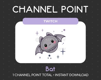 1 Bat Channel Point/Emote for Twitch, Youtube, Discord, Stream / Instant Download