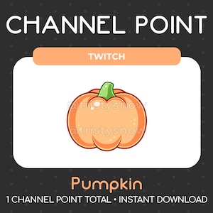 1 Cute Pumpkin Channel Point/Emote for Twitch, Youtube, Discord, Stream / Instant Download