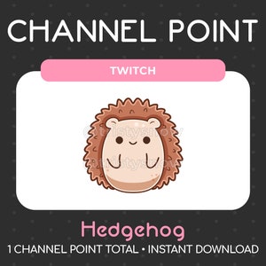 1 Cute Hedgehog Channel Point/Emote for Twitch, Youtube, Discord, Stream / Instant Download