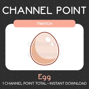 1 Cute Egg Channel Point/Emote for Twitch, Youtube, Discord, Stream / Instant Download
