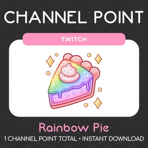 1 uroczy punkt/emotikona kanału Rainbow Pie dla Twitch, Youtube, Discord, Stream / Natychmiastowe pobieranie