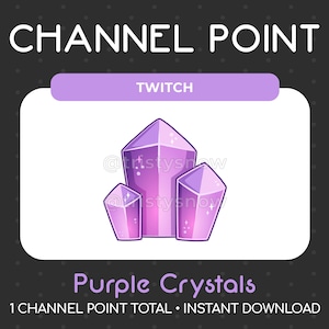 1 süße lila Hexe Crystals Channel Point/Emote für Twitch, Youtube, Discord, Stream / Instant Download
