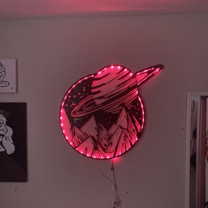 Saturn Wall Art With Leds