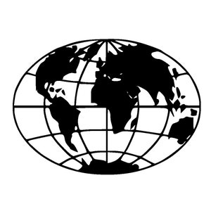 Erde mit Längen- und Breitengradlinien (DXF, SVG, EPS)