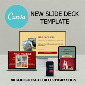 Presentation Canva, Webinar Slide Deck, Slide Deck Presentation Template, Webinar Slides, Presentation Slide, Slide Deck Templates, MRR PLR