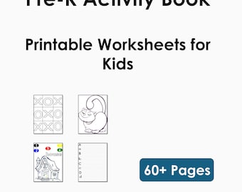 Pre-K Learning Activity Book | 60+ Pages (Printable PDF)