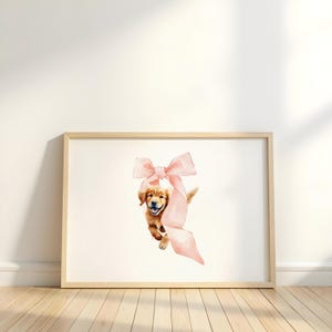 Golden Retriever Art | Nursery Wall Decor | Puppy Wall Art | Golden Retriever Print | Playroom & Nursery Prints | Golden Retriever Gift
