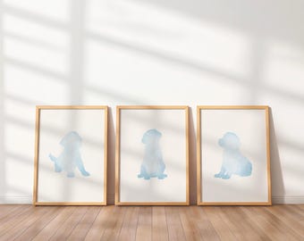 Watercolor Puppy Nursery Art: Dog Decor Print