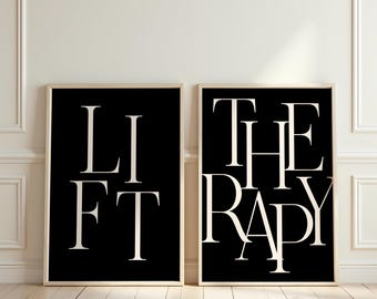 Gym Wall Art, Motivational Quotes for Home Gym Decor, Fitness Wall Art, Workout Room Prints, Inspirational Gym Posters