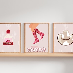 Cowgirl Art Prints | Cowgirls Decorations | Western Home Decor | Western Art Print | Aesthetic Western Print | Coastal Cowgirl