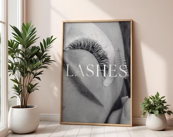 Lash Studio Decor, Lash Artist Wall Art, Lash Tech Gift, Beauty Salon Decor, Eyelash Print for Lash Room
