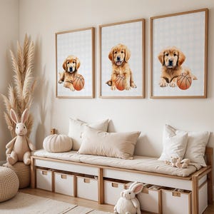 Golden Retriever Nursery Art - Puppy Wall Decor - Kids Room Decor - Nursery Wall Decor - Printable Dog Art - Baby Shower Gift