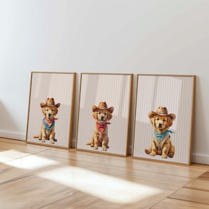 Western Nursery Prints: Cowboy Baby Room Wall Art (Digital Download)