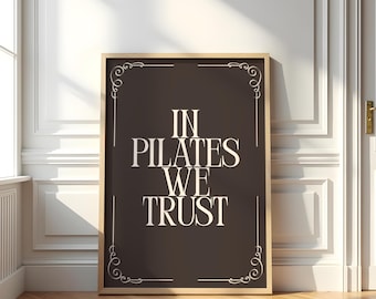 Décoration de studio de Pilates, oeuvre d'art murale inspirante, cadeau de remise en forme, affiche de Pilates, décoration de salle de sport à domicile, impression motivante