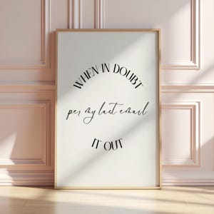 Funny Home Office Print: &#39;Per My Last Email&#39; Quote Art