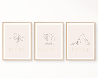 Yoga Pose Art Print: Minimalist Zen Wall Decor