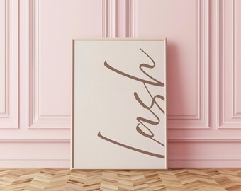 Lash Studio Wall Art: Eyelash Print, Beauty Salon Decor