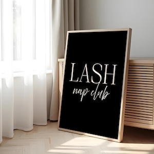 Lash Studio Decor, Lash Artist Wall Art, Lash Tech Gift, Beauty Salon Decor, Eyelash Print for Lash Room