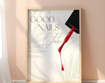 Nail Salon Decor, Nail Wall Art, Digital Download, Nail Tech Gifts, Salon Prints, Beauty Studio Decor, Nail Poster Art