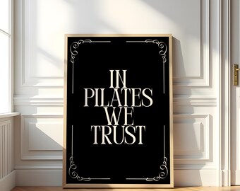 Décoration de studio de Pilates, oeuvre d'art murale inspirante, cadeau de remise en forme, affiche de Pilates, décoration de salle de sport à domicile, impression motivante