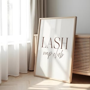 Lash Studio Decor, Lash Artist Wall Art, Lash Tech Gift, Beauty Salon Decor, Eyelash Print for Lash Room