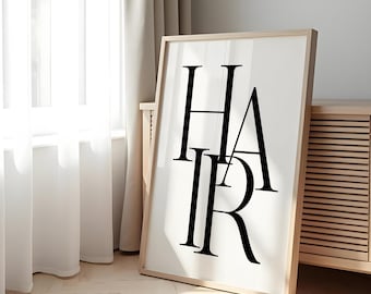 Hair Salon Decor, Beauty Salon Wall Art, Hairstylist Gift, Hairdresser Print, Salon Decor, Hair Quotes