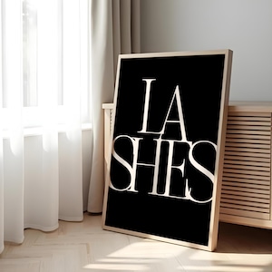 Lash Studio Decor, Lash Artist Wall Art, Lash Tech Gift, Beauty Salon Decor, Eyelash Print for Lash Room