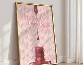 Nail Salon Decor, Nail Wall Art, Digital Download, Nail Tech Gifts, Salon Prints, Beauty Studio Decor, Nail Poster Art