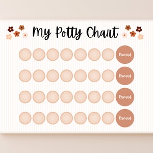 Printable Potty Training Chart | Toddler Reward Chart | Rainbow Reward Chart | Toilet Training | Printable Reward Chart | Digital Download