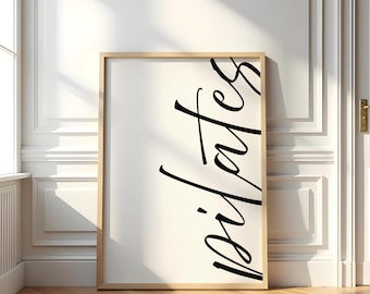 Décoration de studio de Pilates, oeuvre d'art murale inspirante, cadeau de remise en forme, affiche de Pilates, décoration de salle de sport à domicile, impression motivante