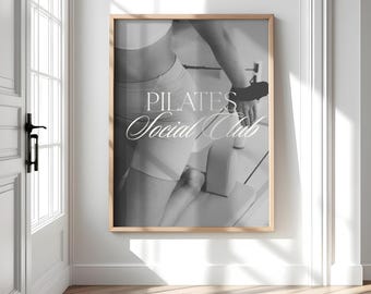 Pilates Studio Decor, Inspirational Wall Art, Fitness Gift, Pilates Poster, Home Gym Decor, Motivational Print