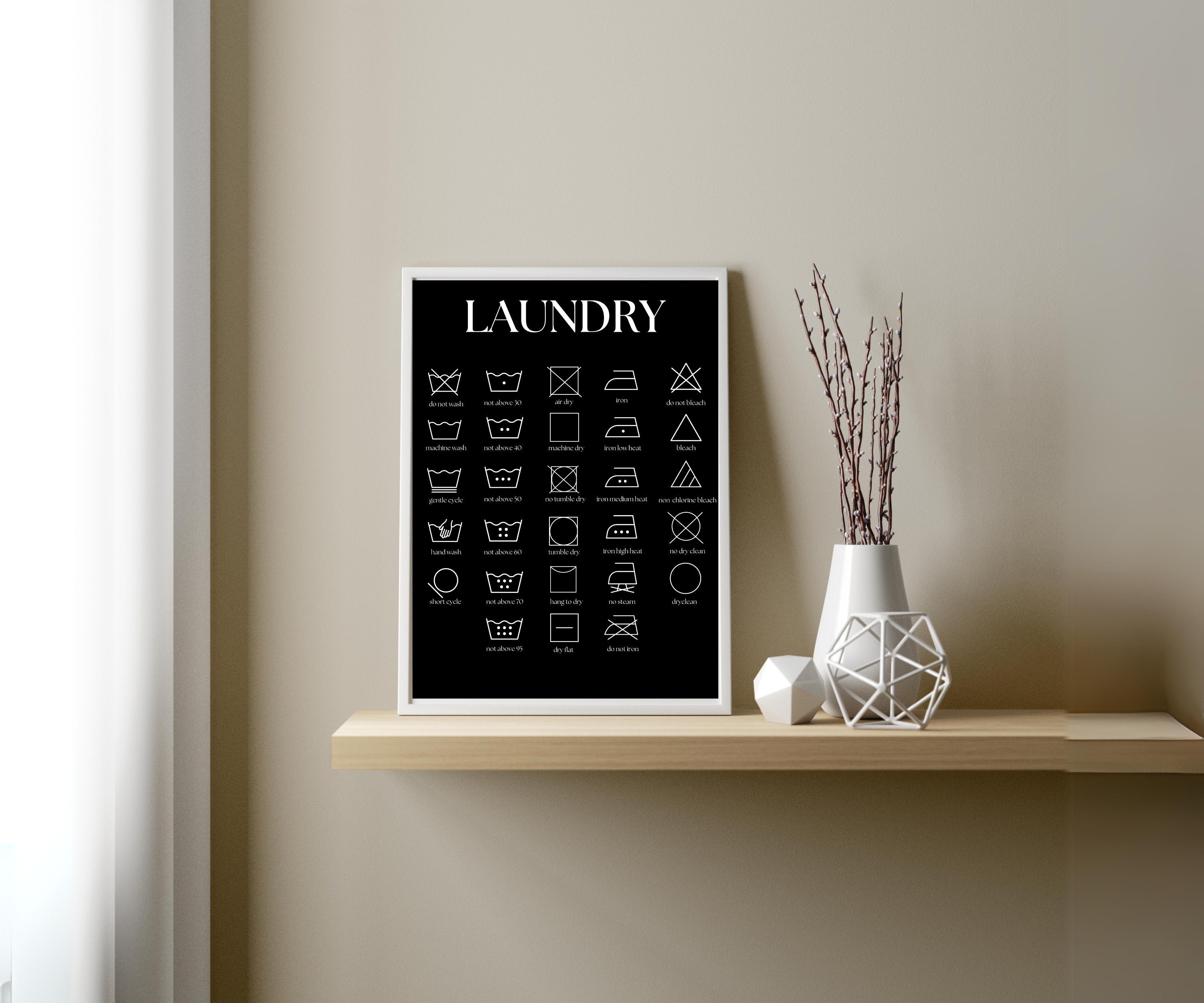 Laundry Room Art Print: Farmhouse Decor, Wash Dry Fold - Etsy