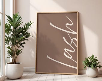 Lash Studio Decor, Lash Artist Wall Art, Lash Tech Gift, Beauty Salon Decor, Eyelash Print for Lash Room