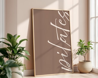 Pilates Studio Decor, Inspirational Wall Art, Fitness Gift, Pilates Poster, Home Gym Decor, Motivational Print