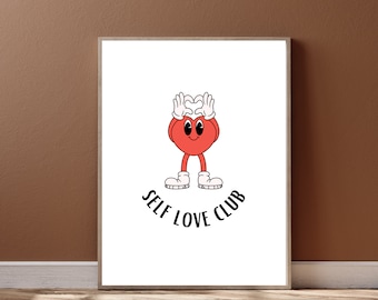 Love Yourself Print | Female Empowerment Poster | Counselor Office Art | Self Love Art | Boho Home Decor | Instant Download | Feminist Art