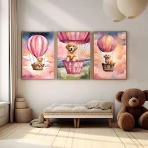 Golden Retriever Print | Dog Nursery Decor | Golden Retriever Art | Dog Print | Kid Room Wall Art | Golden Retrievers Printable