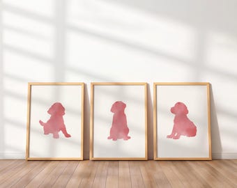 Puppy Nursery Art: Watercolor Dog Prints for Kids